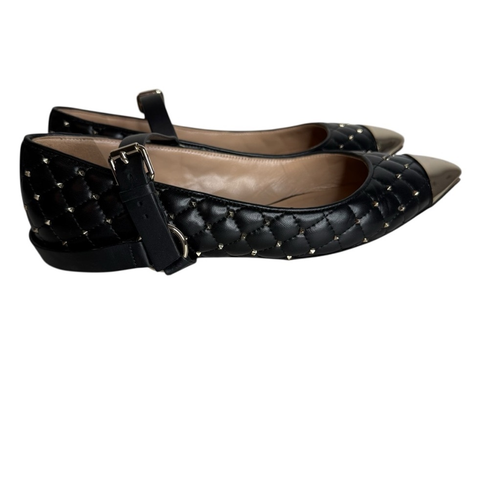 Valentino Garavani Studded Mary Jane Cap Toe Ballet Flats size 39.5 - Picture 5 of 12